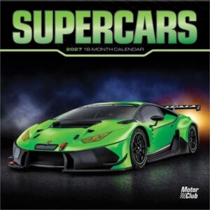 Supercars 2027 7 X 14 Inch (Hanging) Monthly Mini Wall Calendar