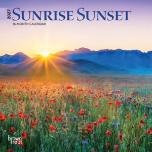 Sunrise Sunset 2027 7 X 14 Inch (Hanging) Monthly Mini Wall Calendar