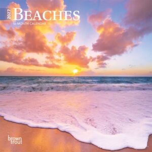 Beaches 2027 7 X 14 Inch (Hanging) Monthly Mini Wall Calendar