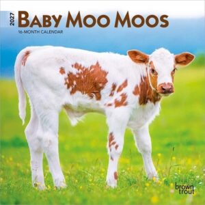 Baby Moo Moos 2027 7 X 14 Inch (Hanging) Monthly Mini Wall Calendar