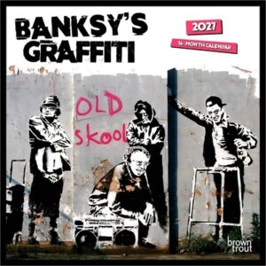 Banksy's Graffiti Official 2027 7 X 14 Inch (Hanging) Monthly Mini Wall Calendar
