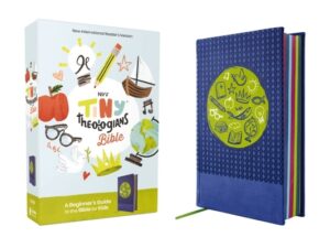 Nirv, Tiny Theologians Bible, Leathersoft Over Board, Blue, Comfort Print: A Beginner's Guide to the Bible - For Kids