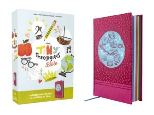 Nirv, Tiny Theologians Bible, Leathersoft Over Board, Pink, Comfort Print: A Beginner's Guide to the Bible - For Kids