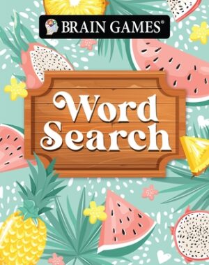 Brain Games - Take-Along - Word Search Summer-Themed Fruit Design Portable Puzzle Book