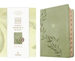 NLT Every Woman's Bible, Filament Enabled (Leatherlike, Olive Branch Green, Indexed, Red Letter)