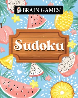 Brain Games - Take-Along - Sudoku Summer-Themed Fruit Design Portable Variety Puzzle Book
